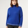 Online Marina Rinaldi Wool and lurex turtleneck CORNFLOWERBLUE