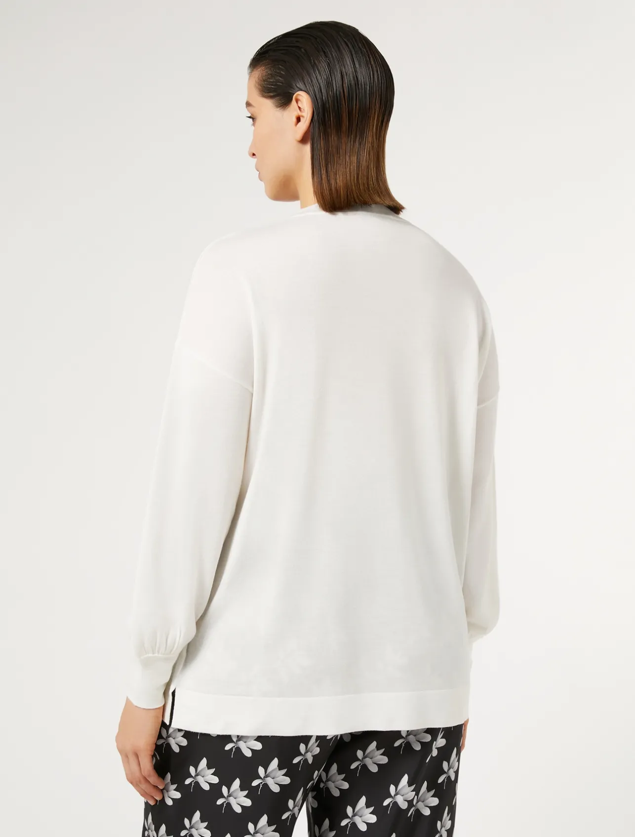 Clearance Marina Rinaldi Wool and silk blend knit WHITE