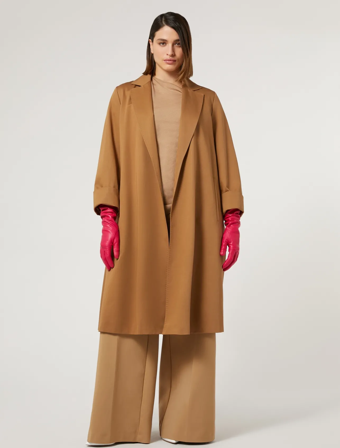 Outlet Marina Rinaldi Wool and silk blend sweater CAMEL