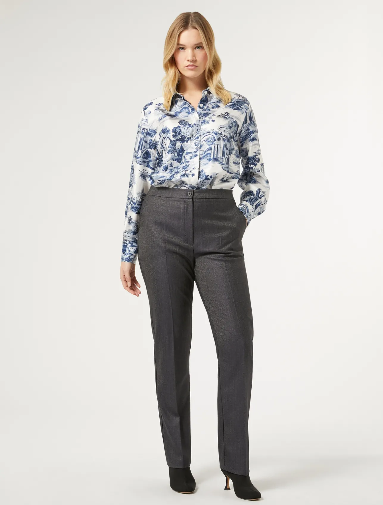 Outlet Marina Rinaldi Wool and silk trousers BLUEJEANS