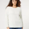 Discount Marina Rinaldi Wool and viscose blend jumper WHITE