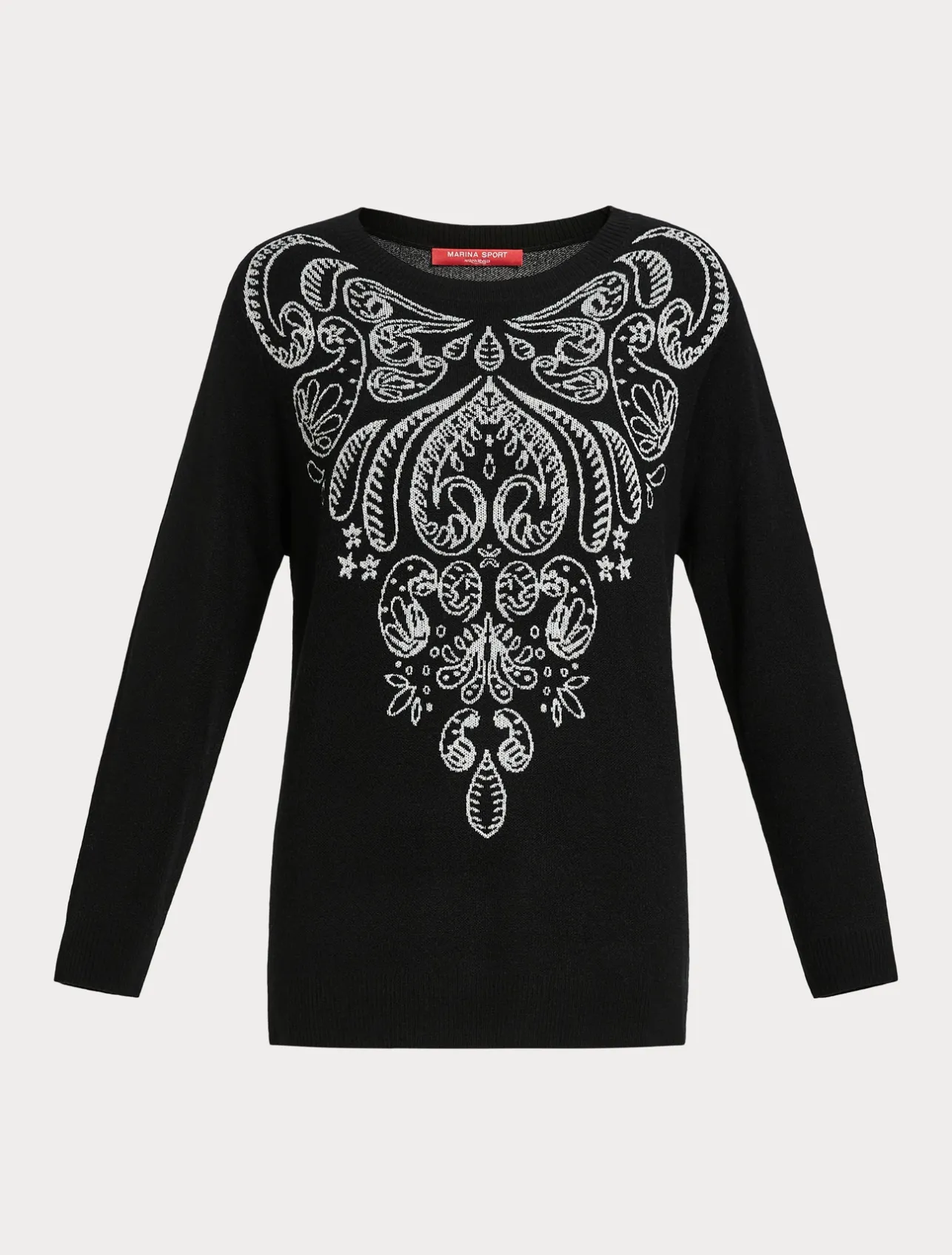 Fashion Marina Rinaldi Wool and viscose sweater BLACK