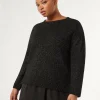 Hot Marina Rinaldi Wool blend and lurex jumper BLACK