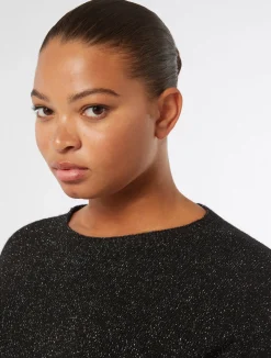 Hot Marina Rinaldi Wool blend and lurex jumper BLACK