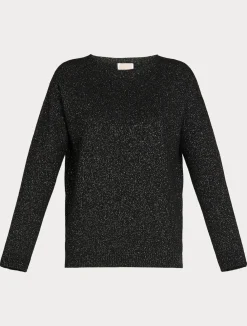 Hot Marina Rinaldi Wool blend and lurex jumper BLACK