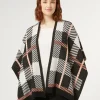 Fashion Marina Rinaldi Wool blend cape BLACK