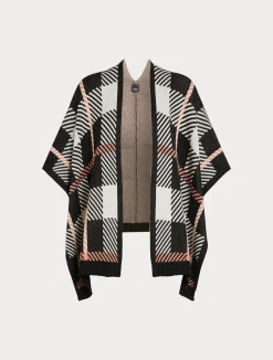 Fashion Marina Rinaldi Wool blend cape BLACK