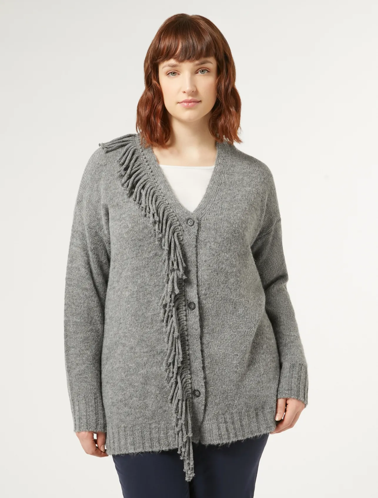 Hot Marina Rinaldi Wool blend cardigan MEDIUMGREY