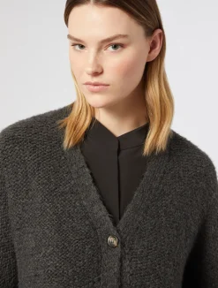 Fashion Marina Rinaldi Wool blend cardigan MEDIUMGREY