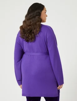 Best Marina Rinaldi Wool blend cardigan PURPLE