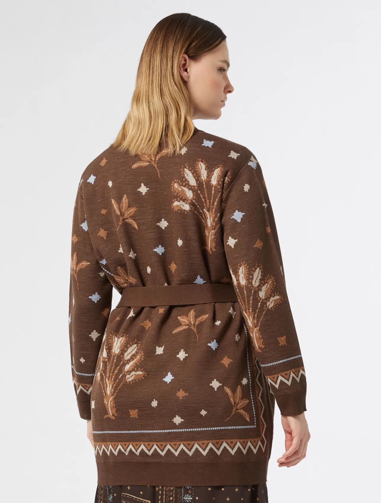 Sale Marina Rinaldi Wool blend cardigan BROWN