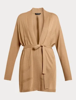 Outlet Marina Rinaldi Wool blend cardigan CAMEL