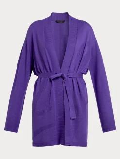 Best Marina Rinaldi Wool blend cardigan PURPLE