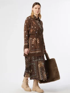 Sale Marina Rinaldi Wool blend cardigan BROWN