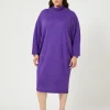 Fashion Marina Rinaldi Wool blend dress PURPLE
