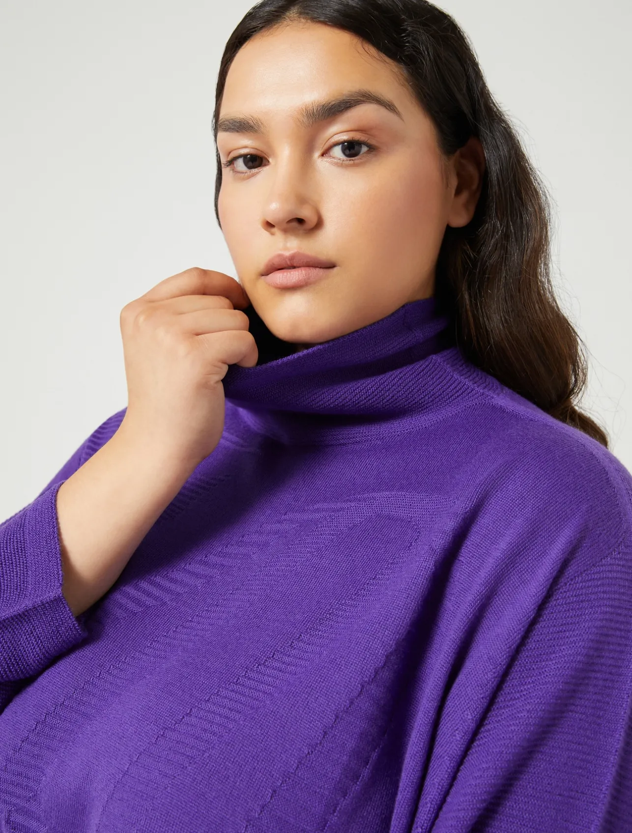 Fashion Marina Rinaldi Wool blend dress PURPLE