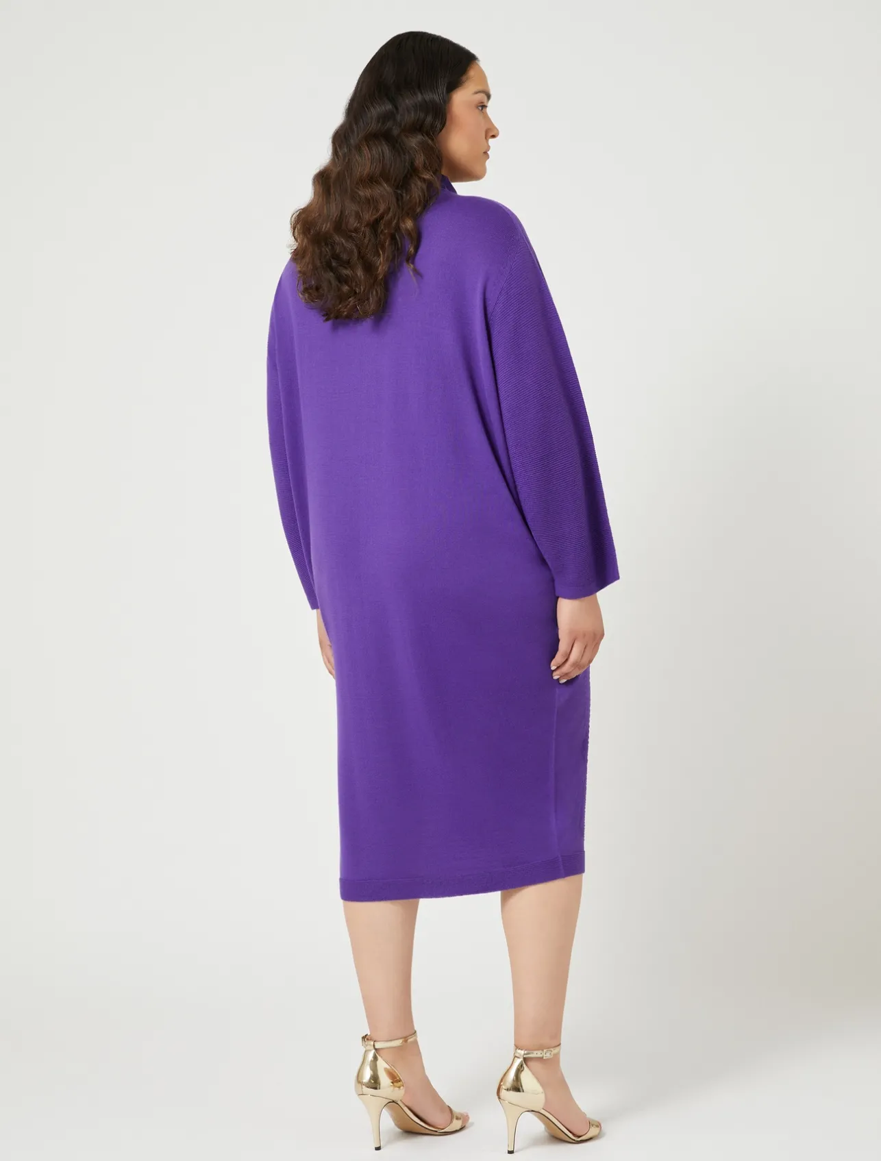 Fashion Marina Rinaldi Wool blend dress PURPLE