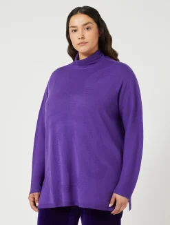 Outlet Marina Rinaldi Wool blend jumper PURPLE