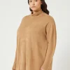 Outlet Marina Rinaldi Wool blend jumper CAMEL