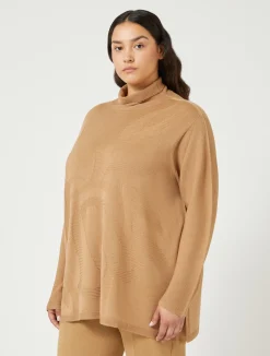 Outlet Marina Rinaldi Wool blend jumper CAMEL