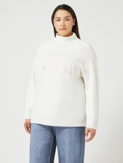 Outlet Marina Rinaldi Wool blend jumper IVORY