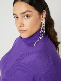 Outlet Marina Rinaldi Wool blend jumper PURPLE