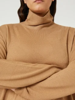 Outlet Marina Rinaldi Wool blend jumper CAMEL