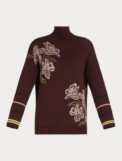 New Marina Rinaldi Wool blend jumper AUBERGINE