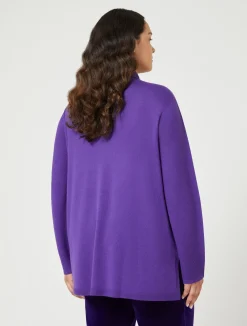 Outlet Marina Rinaldi Wool blend jumper PURPLE