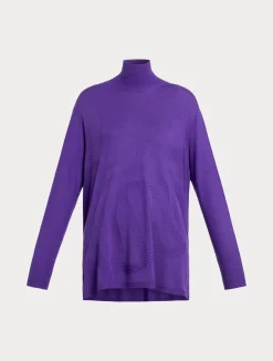 Outlet Marina Rinaldi Wool blend jumper PURPLE