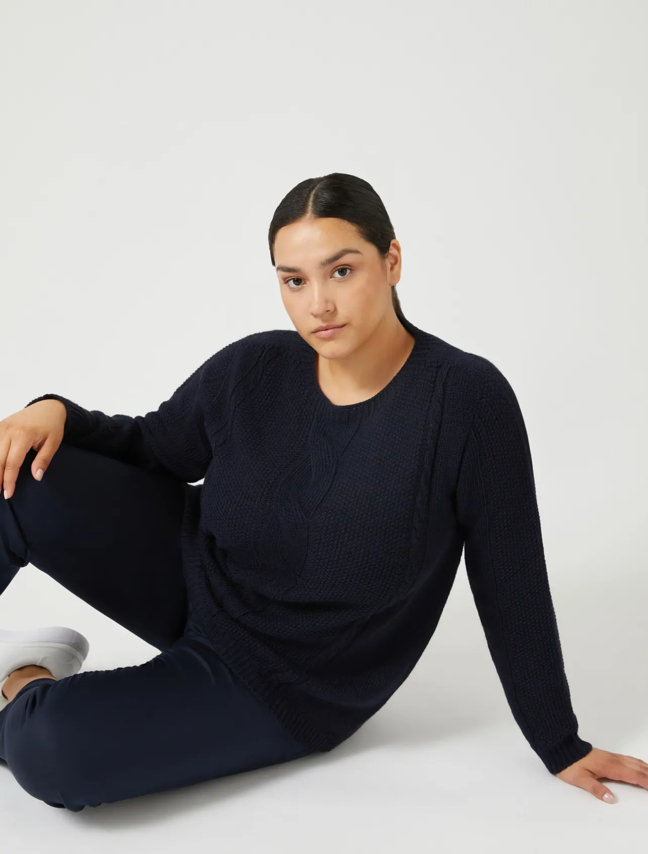 Sale Marina Rinaldi Wool blend jumper MIDNIGHTBLUE