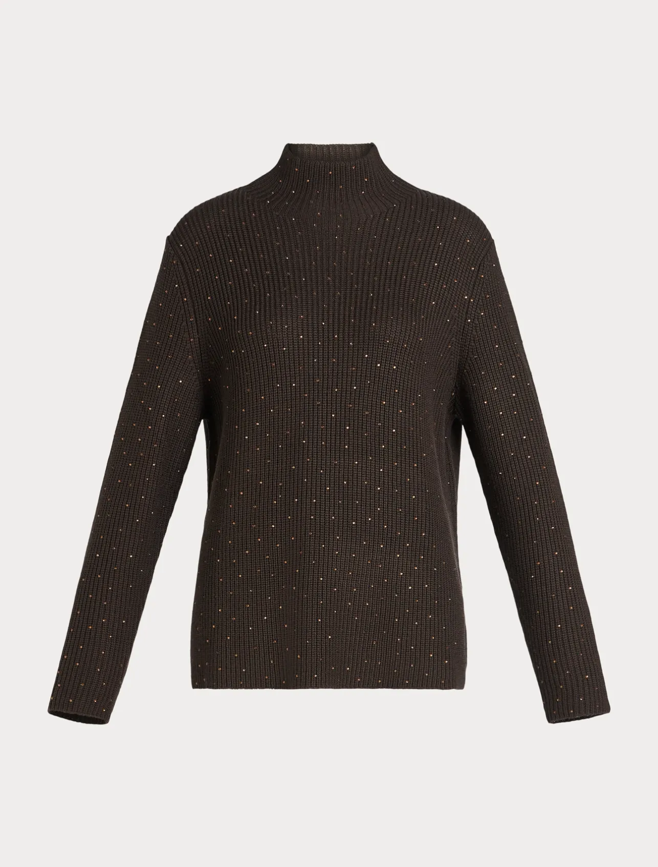 Hot Marina Rinaldi Wool blend jumper with rhinestones CHOCOLATE