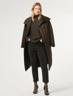 Hot Marina Rinaldi Wool blend jumper with rhinestones CHOCOLATE