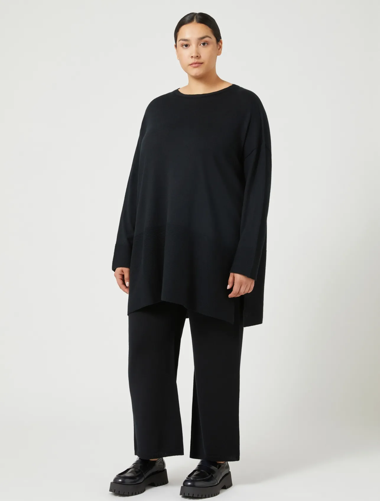 Sale Marina Rinaldi Wool blend trousers BLACK