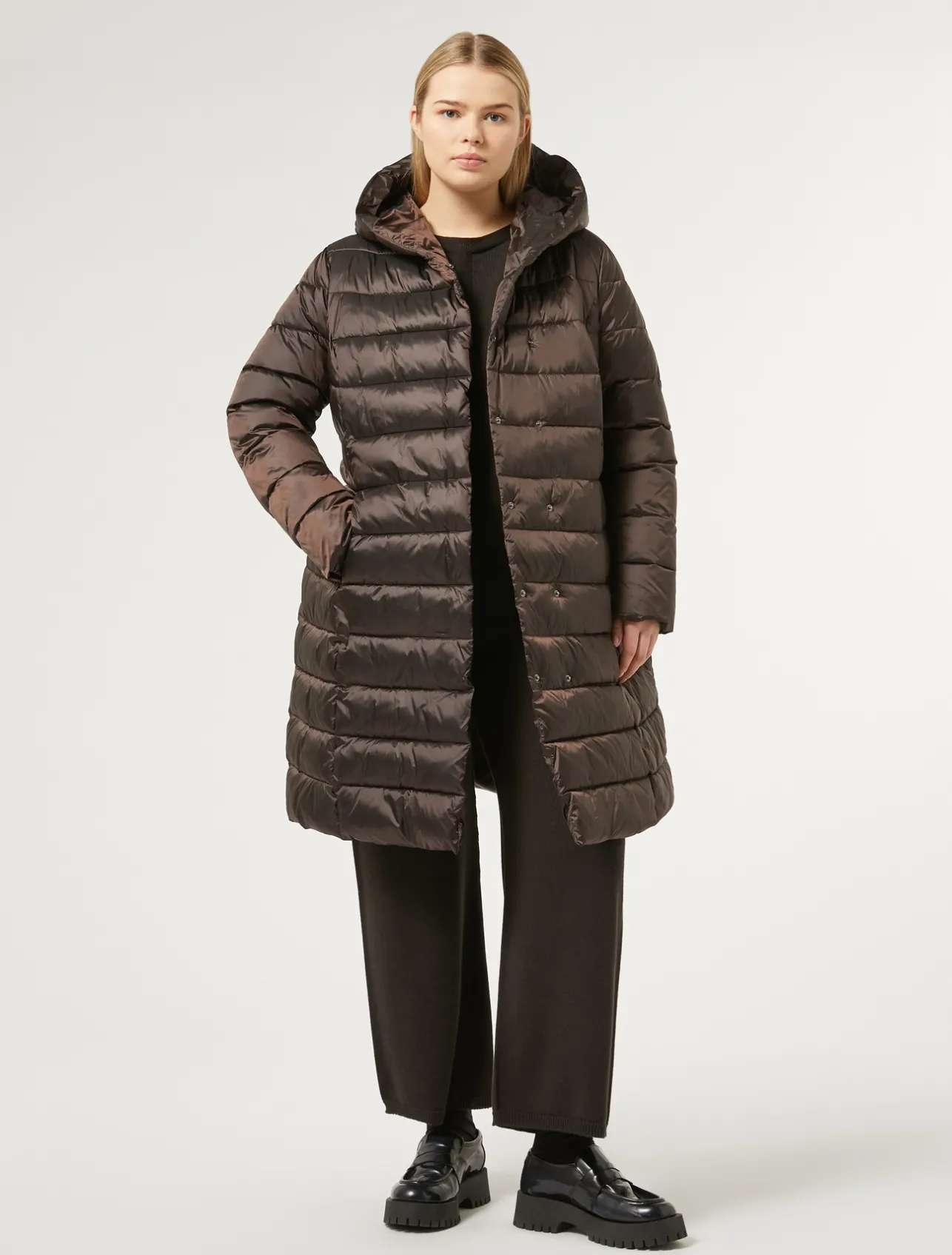 Fashion Marina Rinaldi Wool blend trousers BROWNBORDEAUX