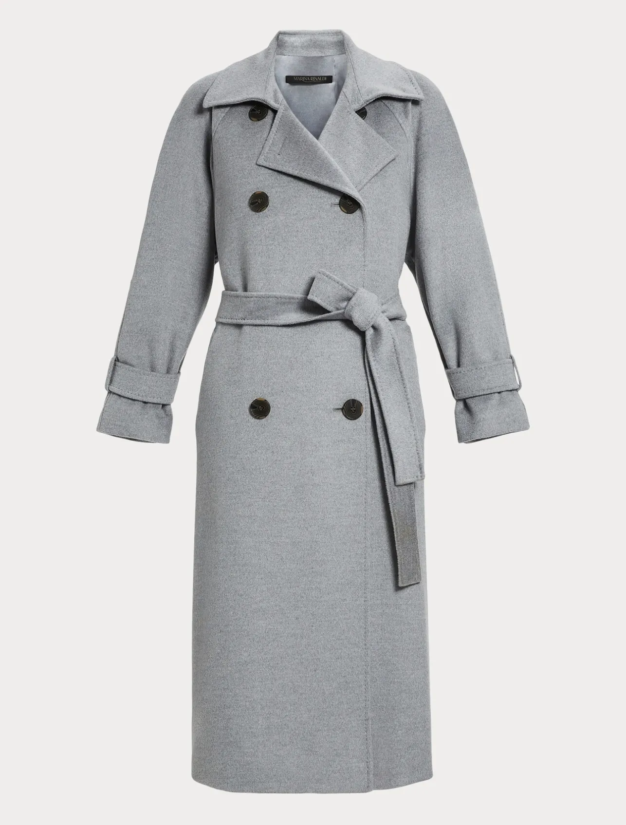 Clearance Marina Rinaldi Wool broadcloth coat MEDIUMGREY