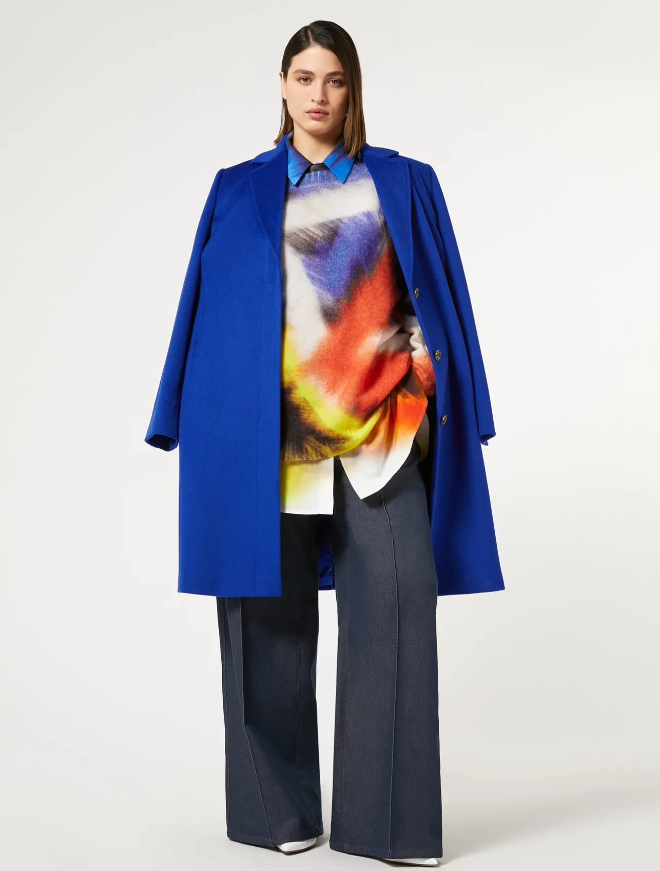 Hot Marina Rinaldi Wool broadcloth coat CORNFLOWERBLUE