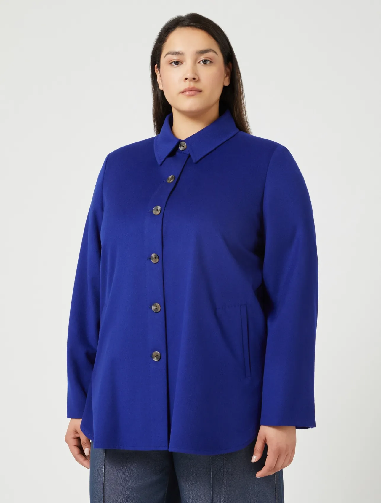 Hot Marina Rinaldi Wool broadcloth jacket MIDNIGHTBLUE