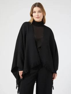 New Marina Rinaldi Wool cape BLACK