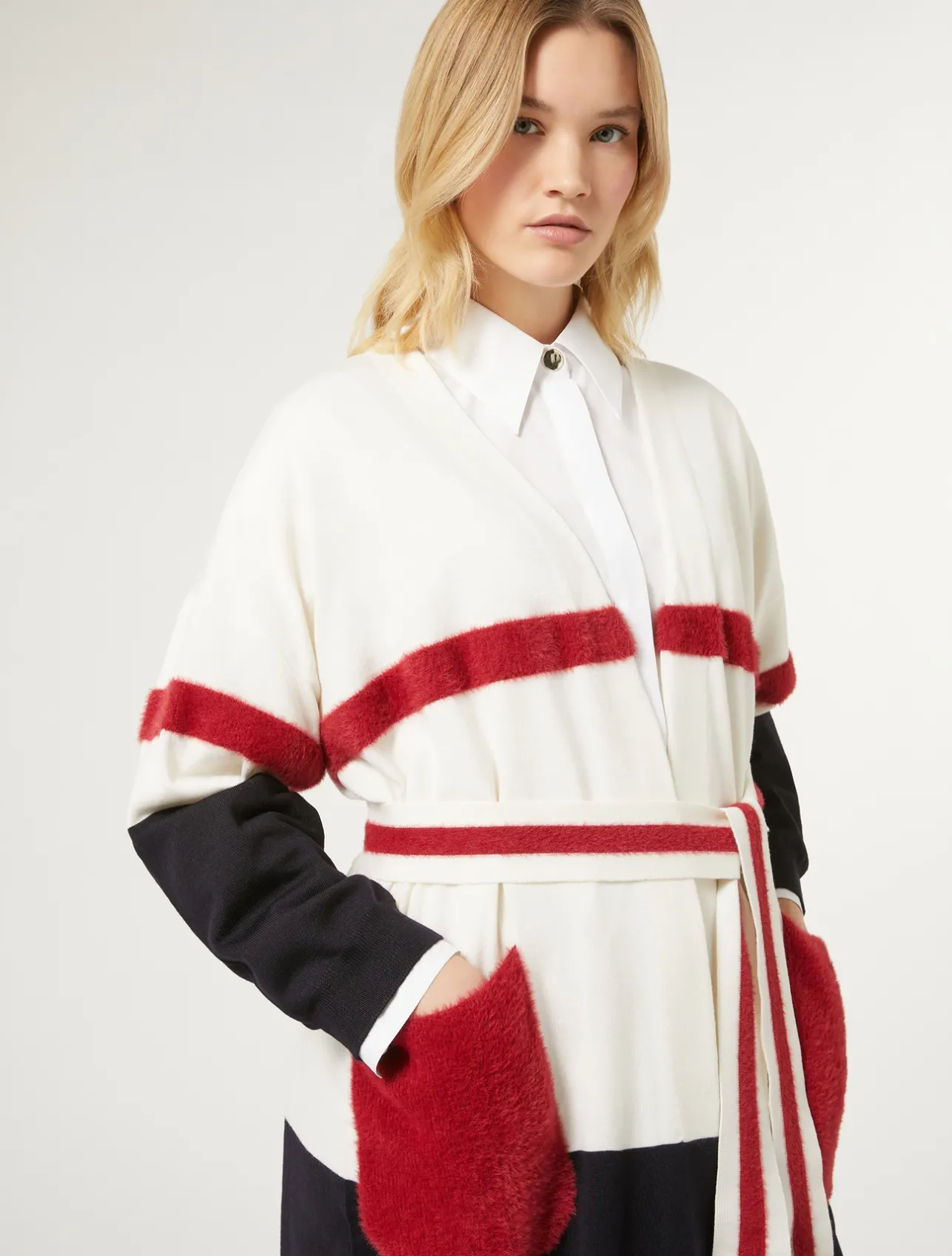 Discount Marina Rinaldi Wool cardigan ULTRAMARINE