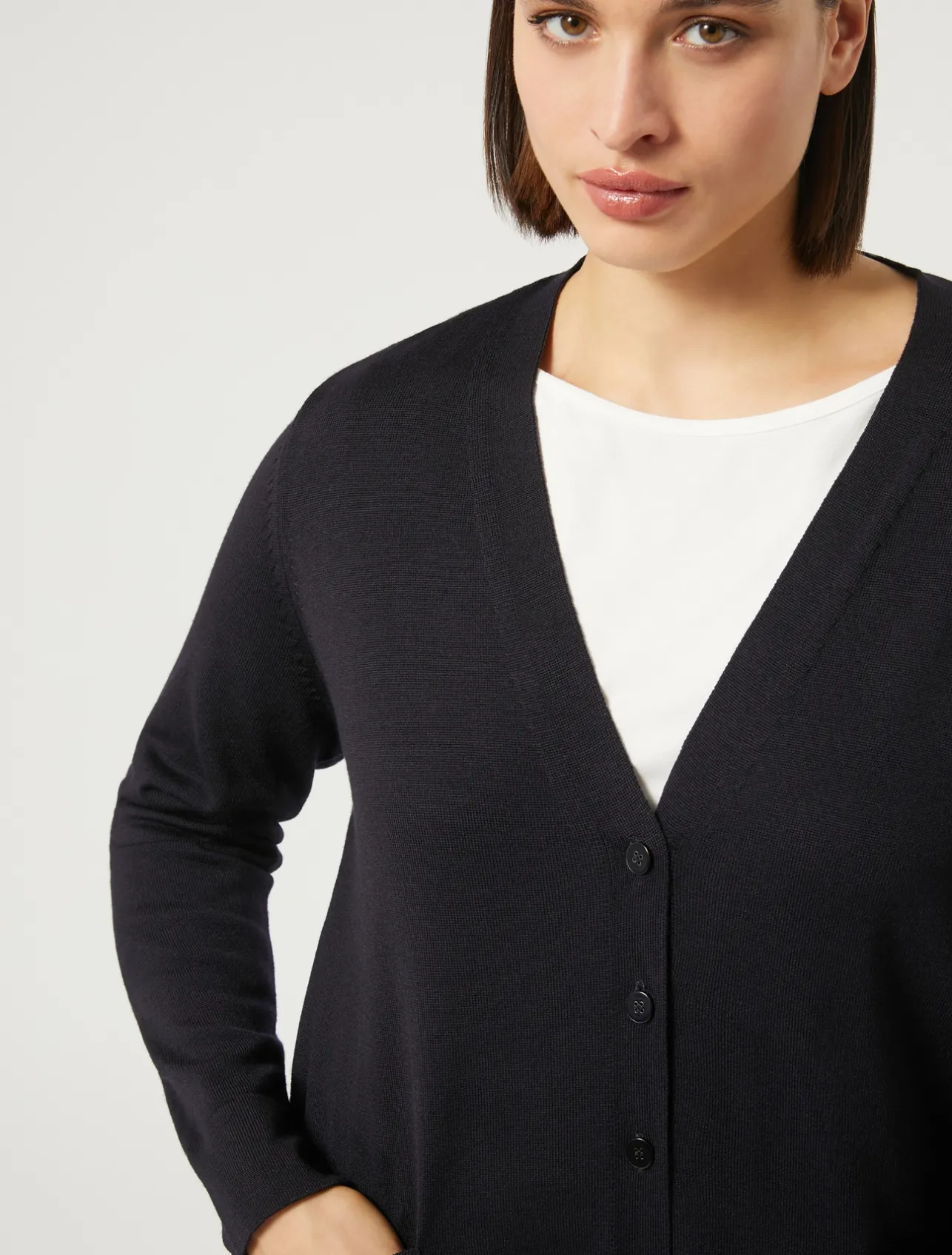 Discount Marina Rinaldi Wool cardigan MIDNIGHTBLUE