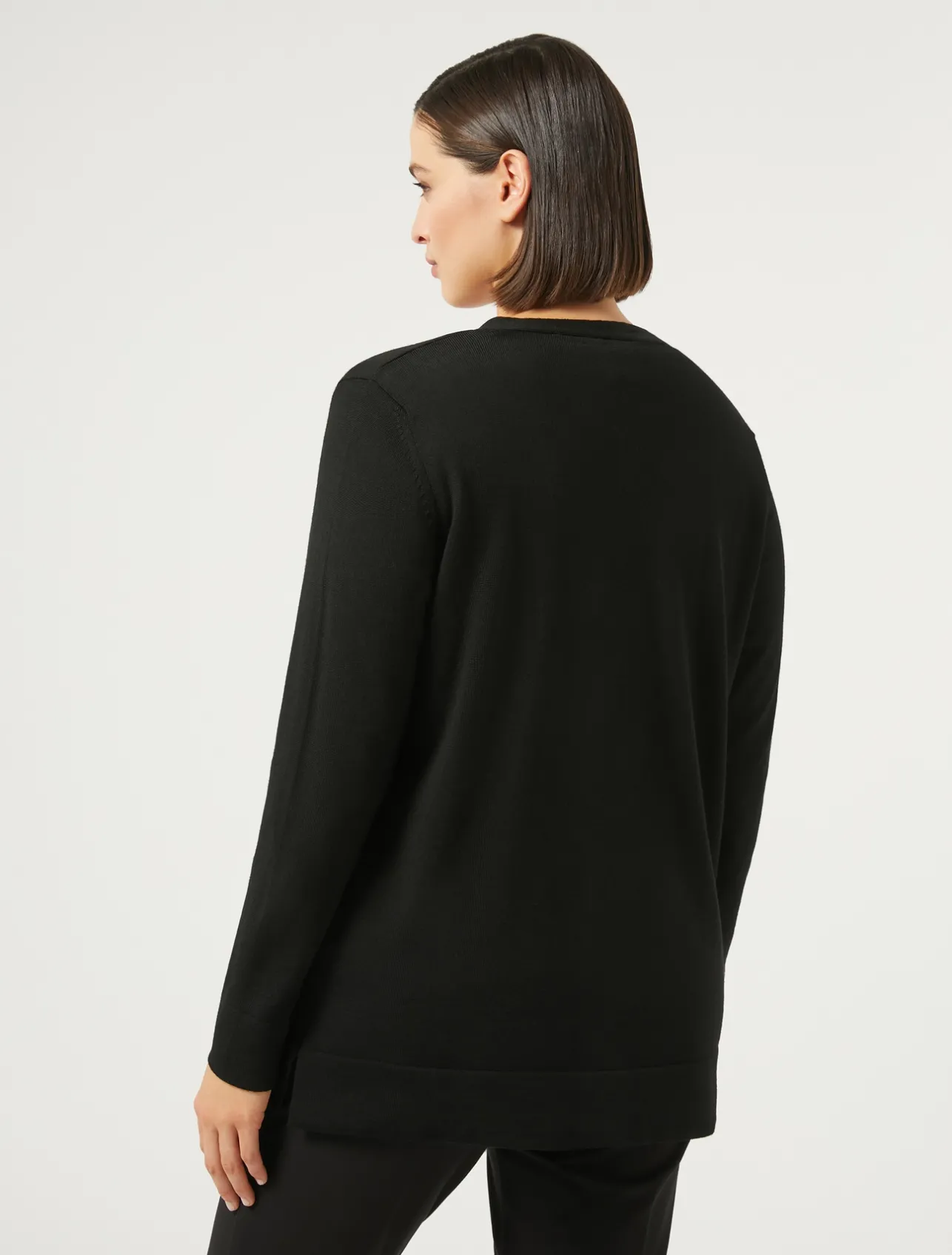 Online Marina Rinaldi Wool cardigan BLACK