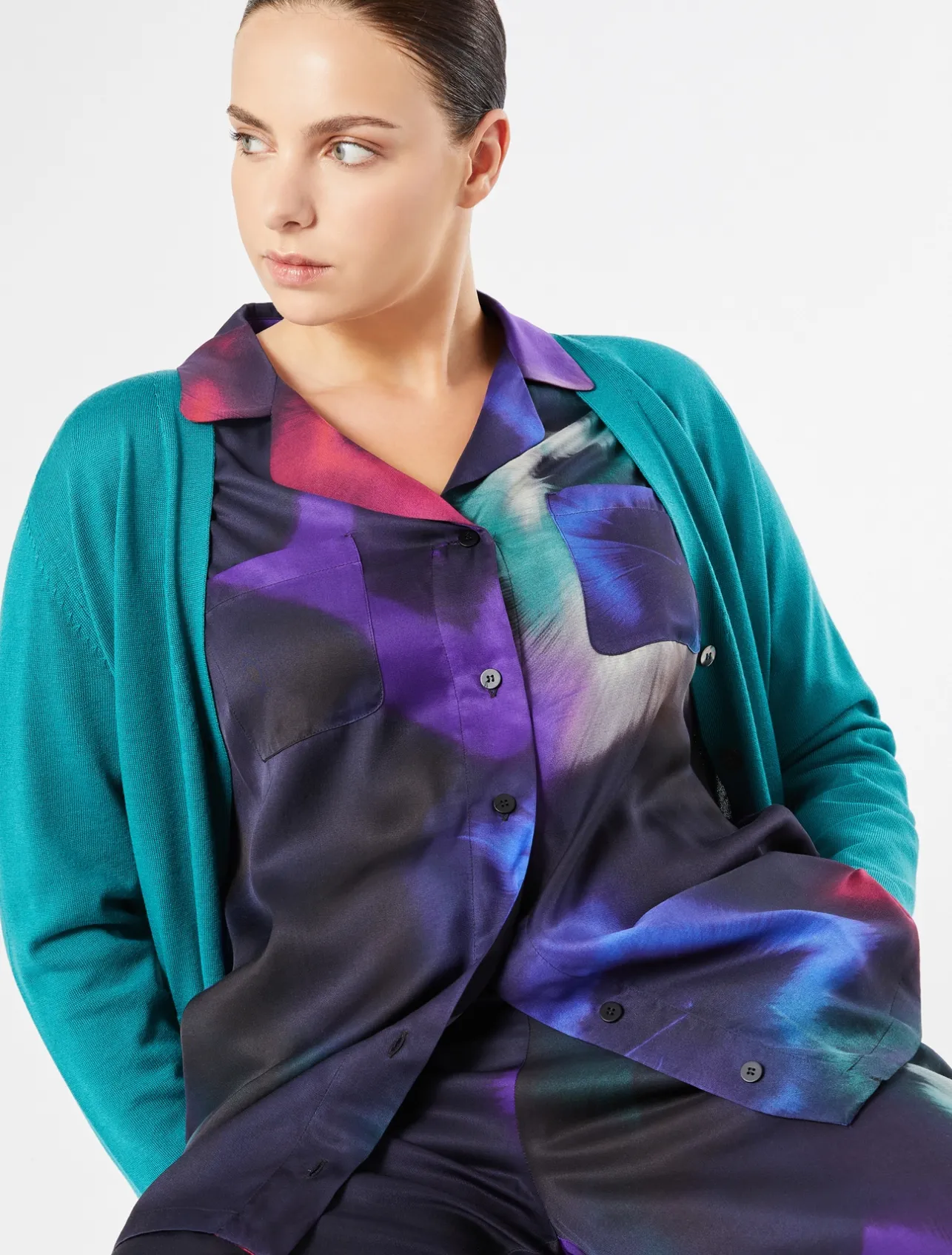 Outlet Marina Rinaldi Wool cardigan GREEN