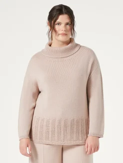 Hot Marina Rinaldi Wool cordonnet sweater PINK