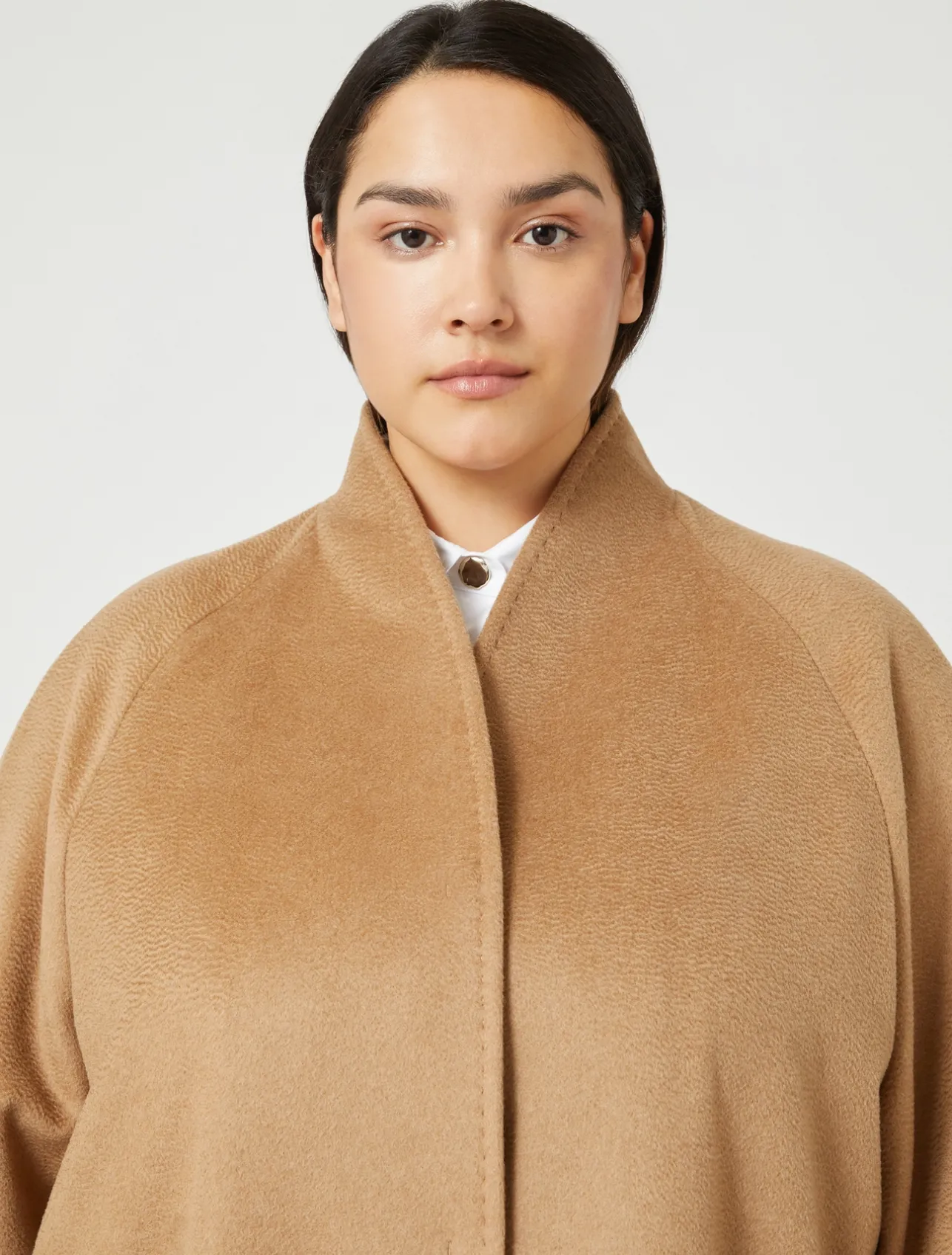New Marina Rinaldi Wool drap jacket CAMEL