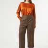 Hot Marina Rinaldi Wool flannel trousers BROWN