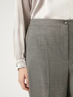 Fashion Marina Rinaldi Wool flannel trousers DARKGREY