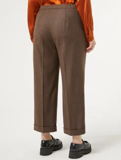 Hot Marina Rinaldi Wool flannel trousers BROWN