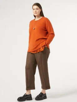 Hot Marina Rinaldi Wool flannel trousers BROWN