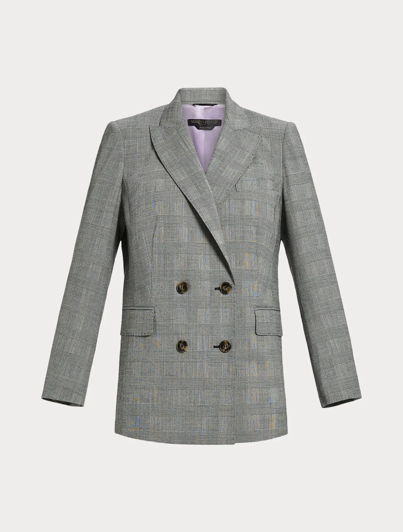 Clearance Marina Rinaldi Wool foulé blazer jacket BLACKWHITE
